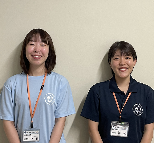 健康増進課 上石 寧々様、健康増進課 廣井ゆい様